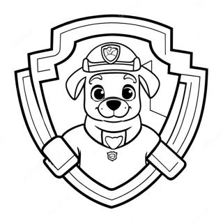 Paw Patrol Badge Coloring Page 50993-40324