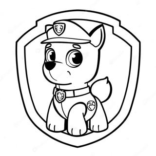 Colorful Paw Patrol Badge Coloring Page 50994-40338