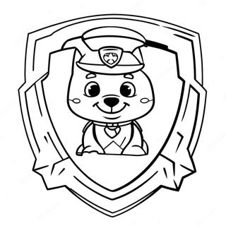 Colorful Paw Patrol Badge Coloring Page 50994-40339