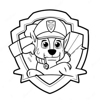 Colorful Paw Patrol Badge Coloring Page 50994-40340