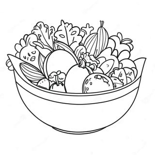 Salad Coloring Pages