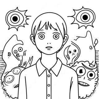 Junji Ito Horror Farvelægningsside 51023-40360