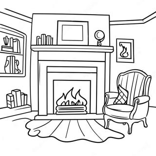 Fireplace Coloring Pages