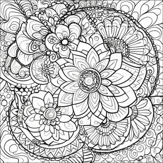 Colorful Dot Art Mandala Coloring Page 51074-40385