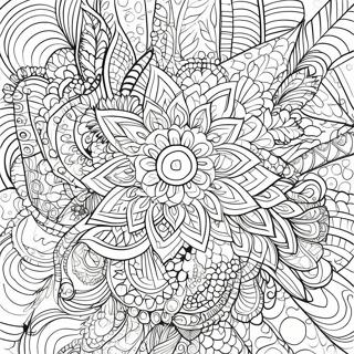 Colorful Dot Art Mandala Coloring Page 51074-40386