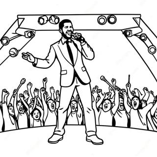 Usher Performing On Stage Coloring Page 51094-40411