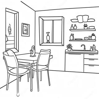 Apartment Interior Coloring Page 51103-40402