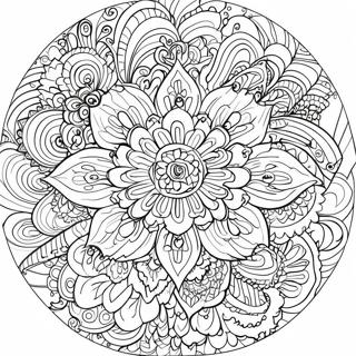 Abstract Stress Relief For Adults Coloring Pages