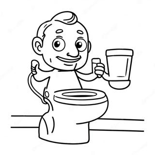 Skibidi Toilet Camera Man Coloring Pages