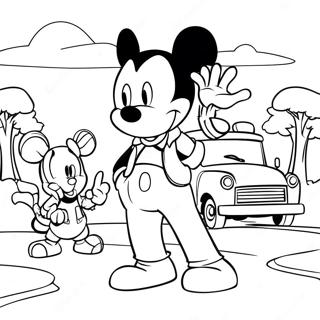 Pagina Da Colorare Avventura Safari Di Topolino 51143-40439