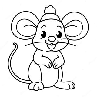 Christmas Mouse Coloring Pages