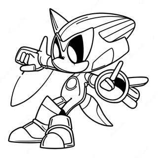 Metal Sonic Aksiyon Boyama Sayfası 511-412