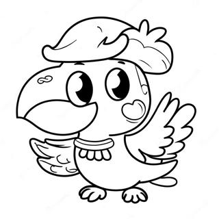 Pirate Parrot Coloring Pages