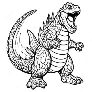 Godzilla 2000 Roaring Coloring Page 51263-40566