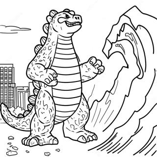 Godzilla 2000 Coloring Pages