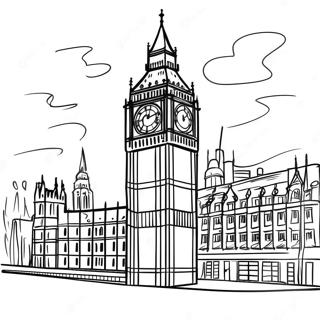 Big Ben Tower Coloring Page 51284-40564