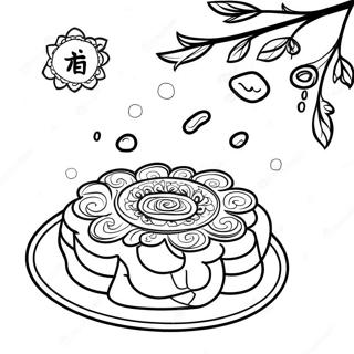 Mooncake Coloring Pages