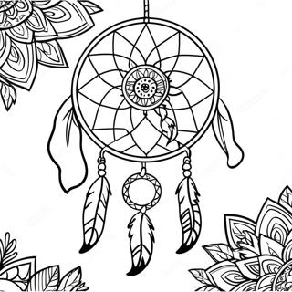 Pagina De Colorat Dreamcatcher Nativ American 51323-40594