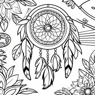 Pagina De Colorat Dreamcatcher Nativ American 51323-40595