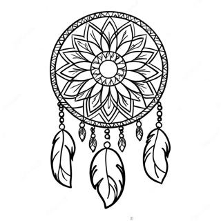 Pagina De Colorat Dreamcatcher Nativ American 51323-40596