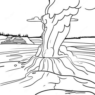 Yellowstone National Park Geysers And Hot Springs Coloring Page 51334-40604