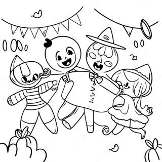 Halloween Dance Coloring Pages