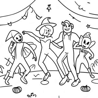 Halloween Dance Party Coloring Page 51353-40626