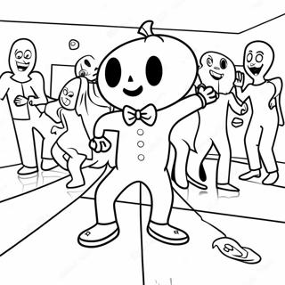 Spooky Halloween Dance Floor Coloring Page 51354-40622