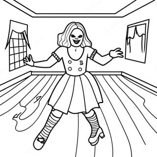 Spooky Halloween Dance Floor Coloring Page 51354-40623