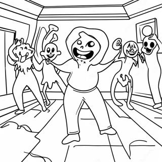 Spooky Halloween Dance Floor Coloring Page 51354-40624