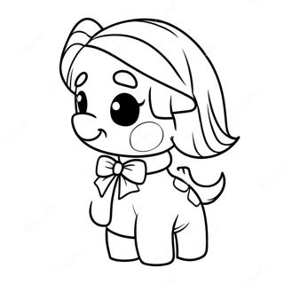 Ellie With A Bow Coloring Page 51374-40645