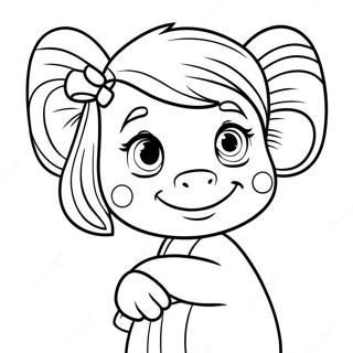 Ellie With A Bow Coloring Page 51374-40646