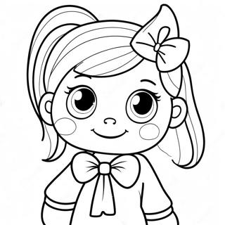 Ellie With A Bow Coloring Page 51374-40648