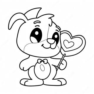 Bluey Valentine Coloring Pages