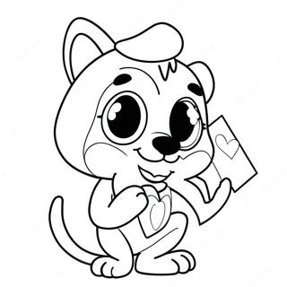 Bluey Valentine Coloring Page 5140-4090