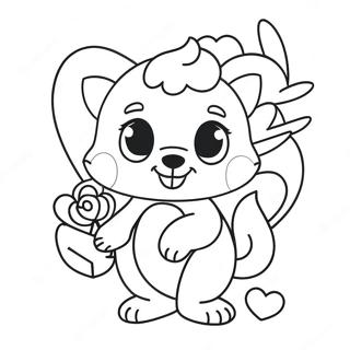 Bluey Valentine Coloring Page 5140-4092