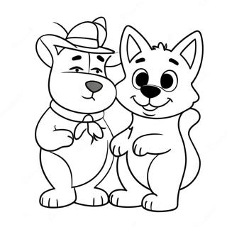 Bluey And Bingo Heartwarming Coloring Page 5141-4096