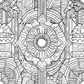 Art Deco Geometric Patterns Coloring Page 51453-40714