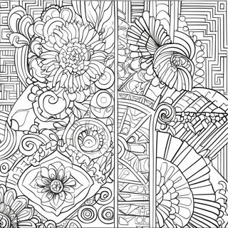 Art Deco Geometric Patterns Coloring Page 51453-40715