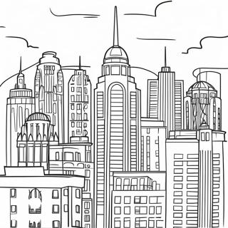 Elegant Art Deco Cityscape Coloring Page 51454-40694