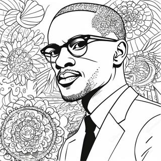 Malcolm X Inspirational Quote Coloring Page 51493-40729