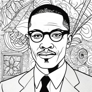 Malcolm X Portrait Coloring Page 51494-40728