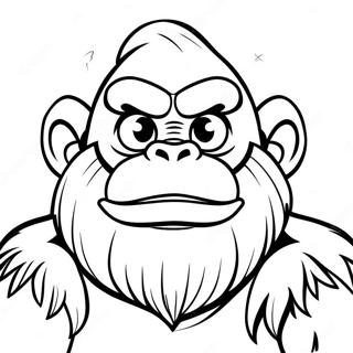 Cranky Kong Coloring Pages