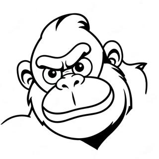 Cranky Kong Coloring Pages