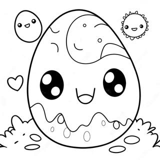 Cute Squishmallow Easter Egg Coloring Page 51514-40748