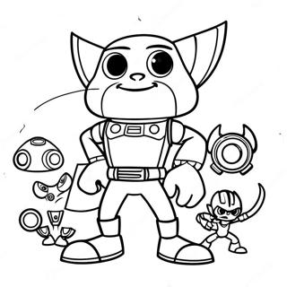 Ratchet And Clank Adventure Scene Coloring Page 51524-40757