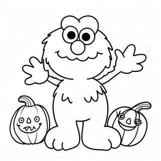 Elmo Halloween Coloring Pages