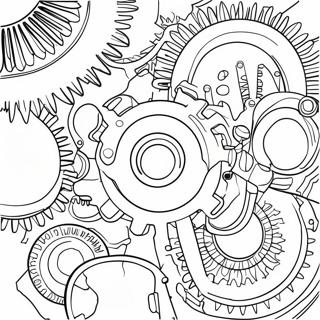 Colorful Gear Mechanism Coloring Page 51554-40783