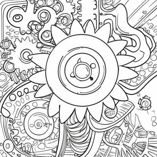 Colorful Gear Mechanism Coloring Page 51554-40784