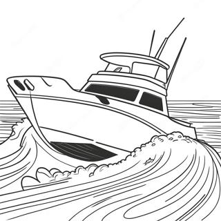 Fast Bass Boat On The Water Coloring Page 51594-40803